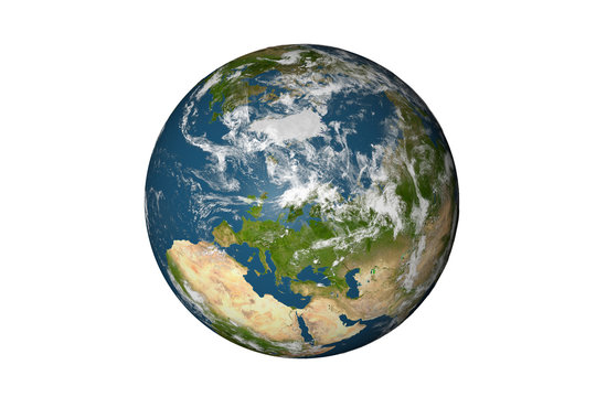 erdkugel auf wei&szlig; 5