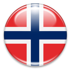 Obraz premium Norwegen Fahne Flagge Button