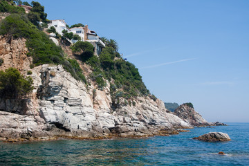 Fototapeta na wymiar Villas on sea coast