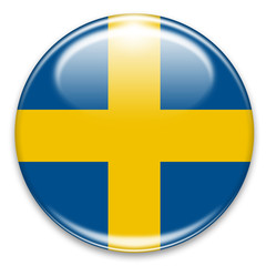 Obraz premium Schweden Fahne Flagge Button