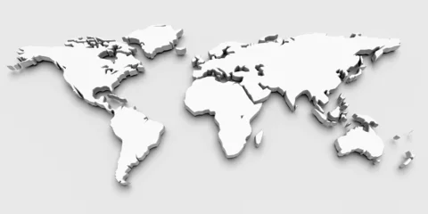Behangcirkel 3D World Map © raissa