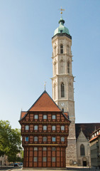 Fototapeta premium Alte Waage und Andreaskirche in Braunschweig