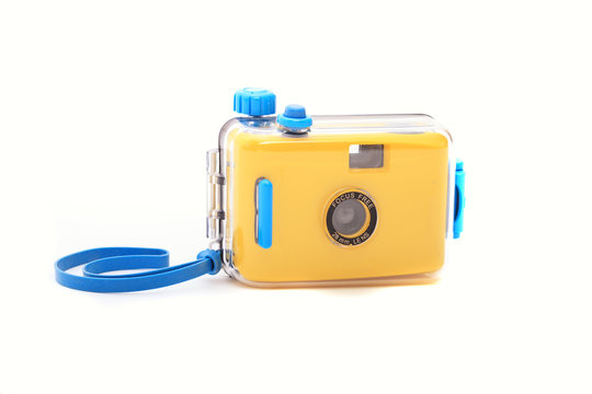 Waterproof Underwater Camera Isolated On White Background