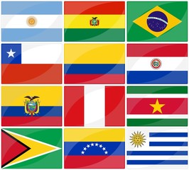 drapeaux am&eacute;rique du sud south america flags