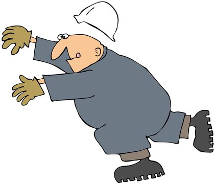 Tripping Construction Worker