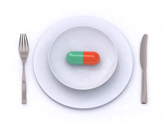 piatto con pillola