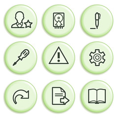 Green icon with button 7