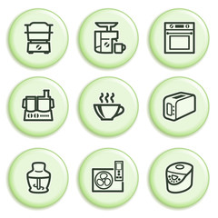 Green icon with button 17