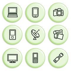 Green icon with button 16