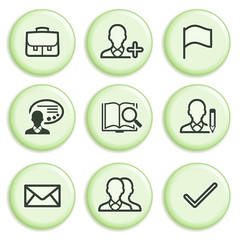 Green icon with button 1