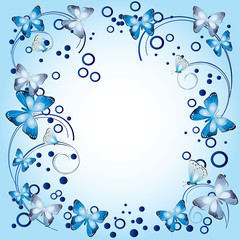 Frame with butterflies.