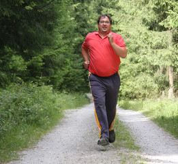 joggen im wald