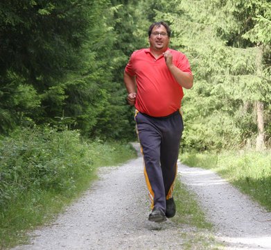 joggen im wald