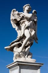 Bernini's marble statue of angel, Rome, Italy