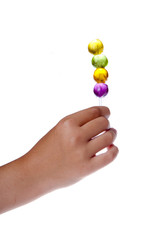 Jelly lollipop in the child hand