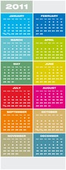 Vector Calendar 2011