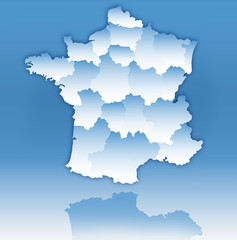 Fototapeta premium Frankreich Karte