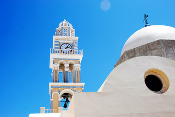 Bells at church in Oia, Santorini Island, Greece