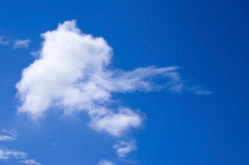 Clouds in the sky on a sunny day