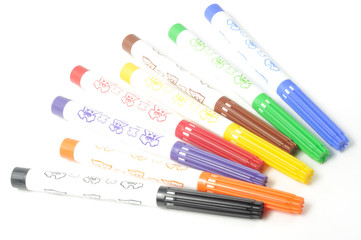 Multicolored felt pens
