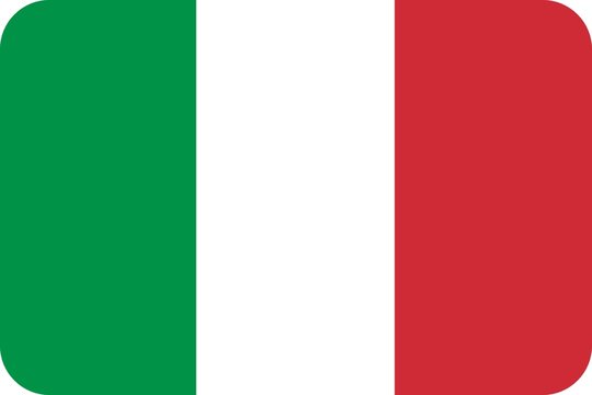 Drapeau de l'Italie aux coins arrondis