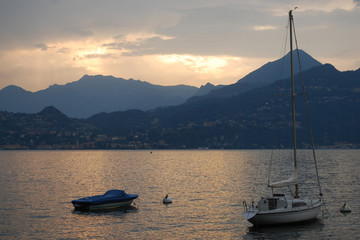 Lake Como Italy evening sunset