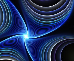 Blue Fractal Plasma Vortex