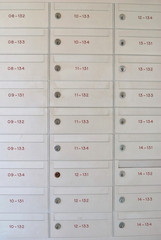 Row of letter boxes