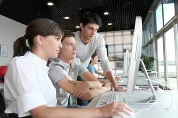 Group of student in business training