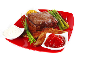 bbq meat with spices