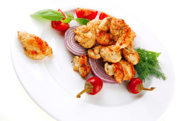 grilled chicken meat