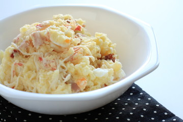 Japanese cuisine, potato and crab salad