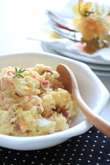 Japanese cuisine, potato and crab salad