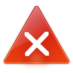 Obraz premium Button Achtung Kreuz