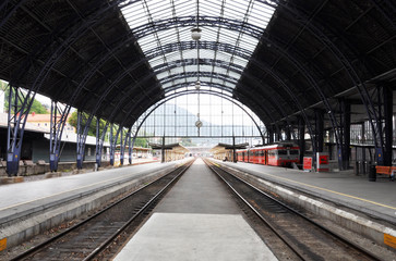 Fototapeta na wymiar Dworzec kolejowy w Bergen