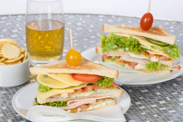 Sandwich mit Crackern