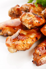 Chicken wings with sauce