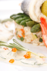fish with vegetables