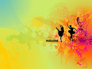 Ballet dancing vector © chispas