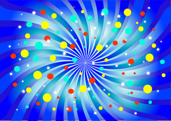 Abstract swirl in blue color. Vector illustration.