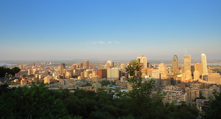 Fototapeta na wymiar Panoramique de la ville de Montréal.