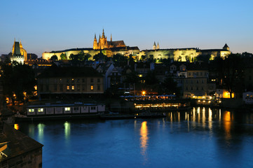 Prague Castle at night
