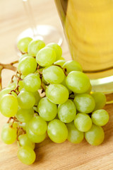 grapes and white wine