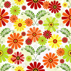 Seamless floral white pattern