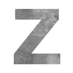 letter capital texturing metal