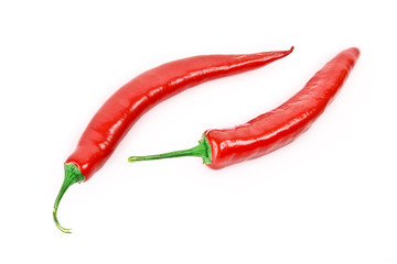 Peppers isolated on white