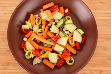 Vegetables mix in plate