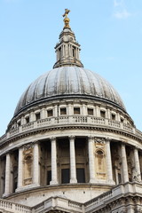 Fototapeta na wymiar A view of St Paul's Cathedral Dome in London