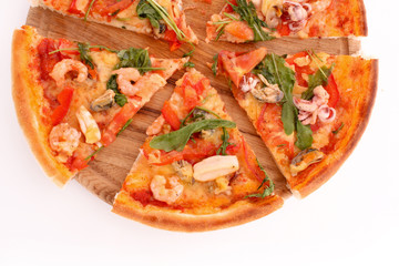 Pizza isolated on white