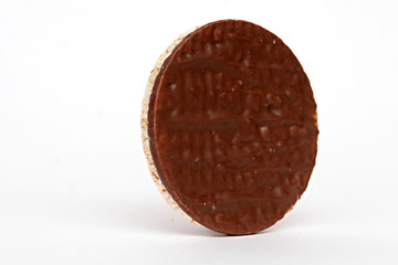 Reiswaffel mit Schokoladenüberzug